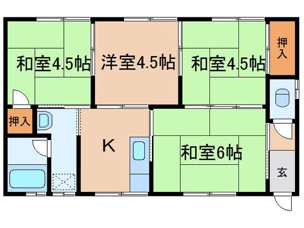 田辺アパートの物件間取画像